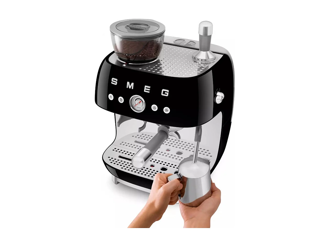 Machine à café combinée Expresso Années 50 noir