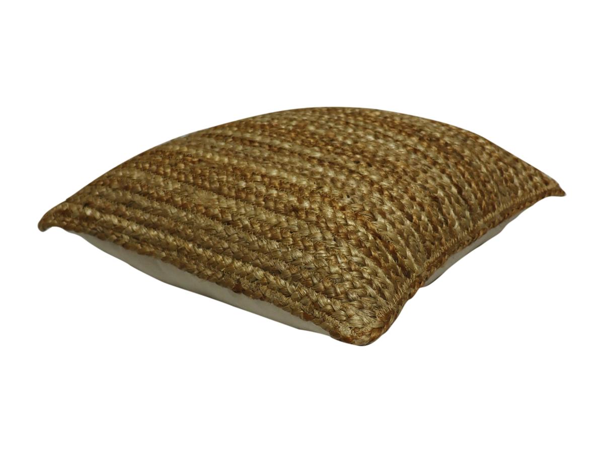 Kissen geflochten - 100 % Jute - 60 x 60 cm - Naturfarben - ZAMBAI günstig online kaufen