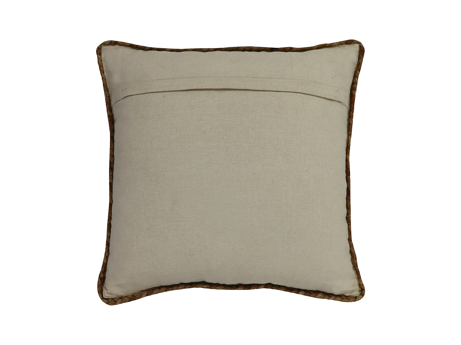 Coussin tressé 100% jute - 60 x 60 cm - Naturel - ZAMBAI