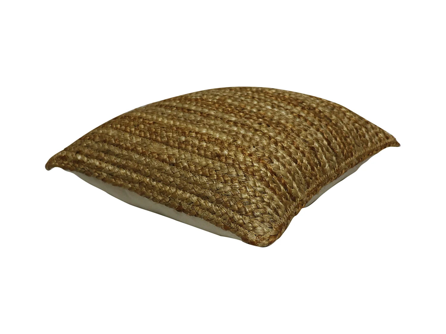 Coussin tressé 100% jute - 60 x 60 cm - Naturel - ZAMBAI