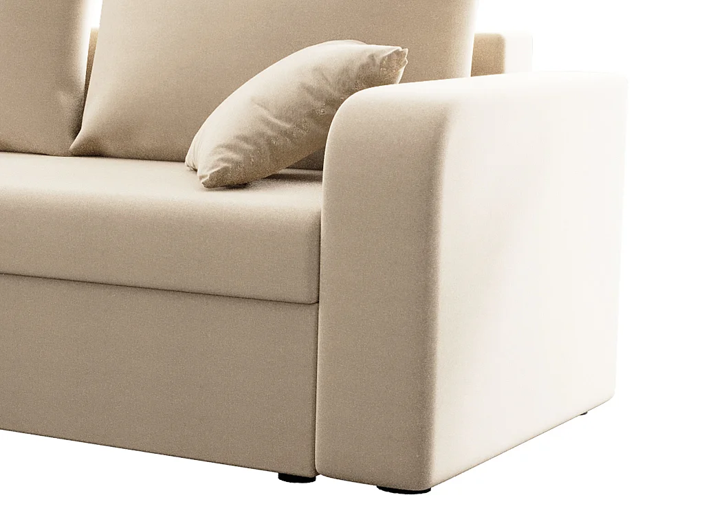 Canapé d'angle convertible et réversible en tissu beige ONABIA