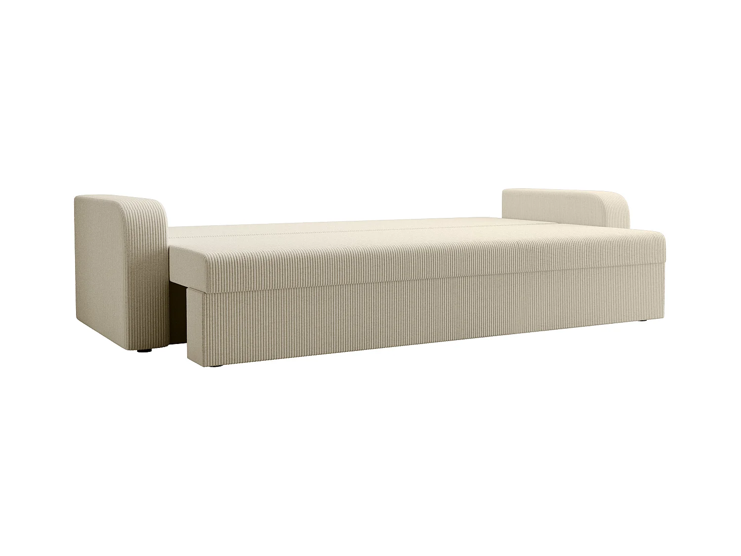 Canapé 3 places convertible en velours côtelé beige ONABIA