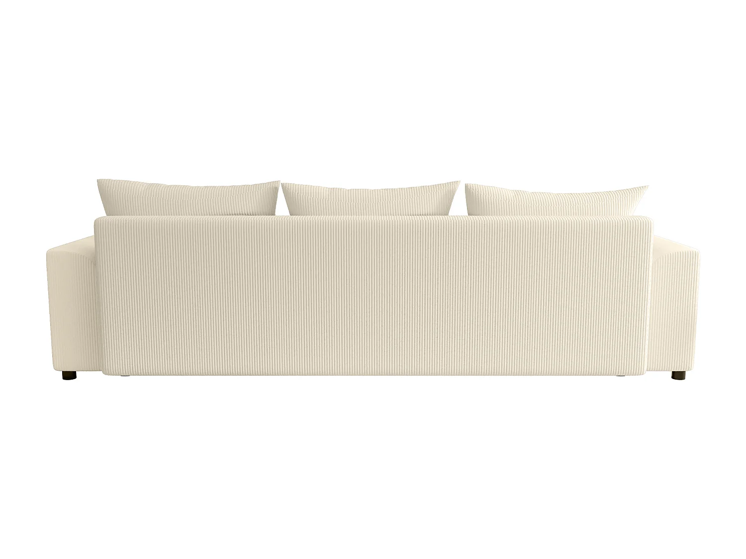 Sofa 3-Sitzer mit Schlaffunktion - Cord - Beige - NESSARO