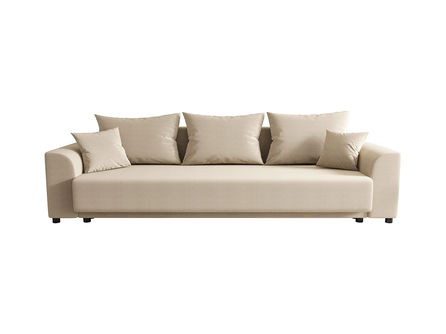 Divano letto 3 posti in Tessuto Beige - NESSARO