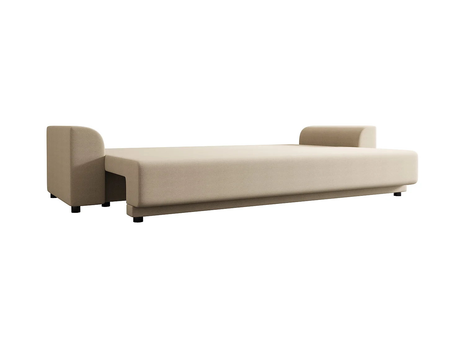 Divano letto 3 posti in Tessuto Beige - NESSARO