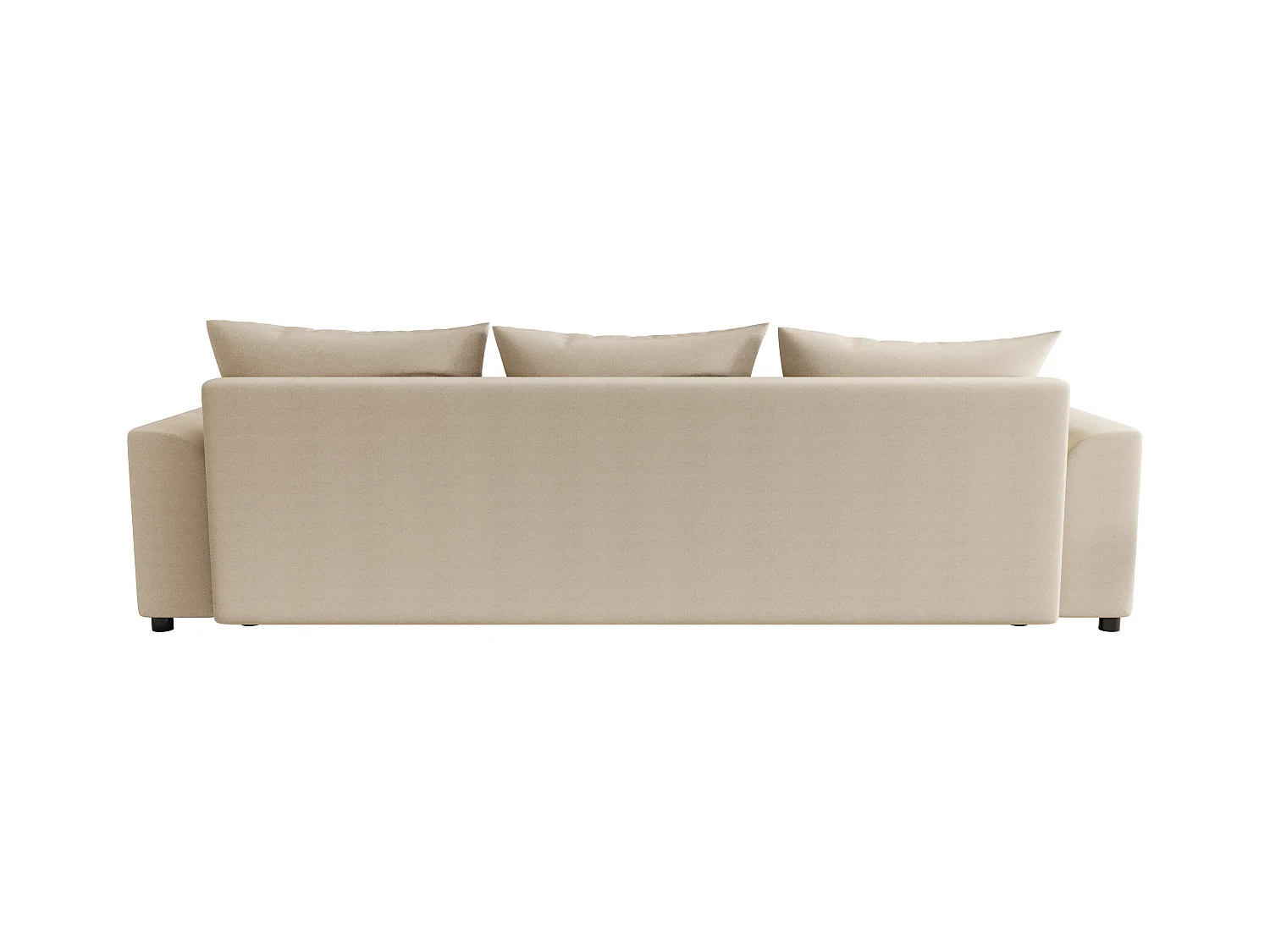 Divano letto 3 posti in Tessuto Beige - NESSARO
