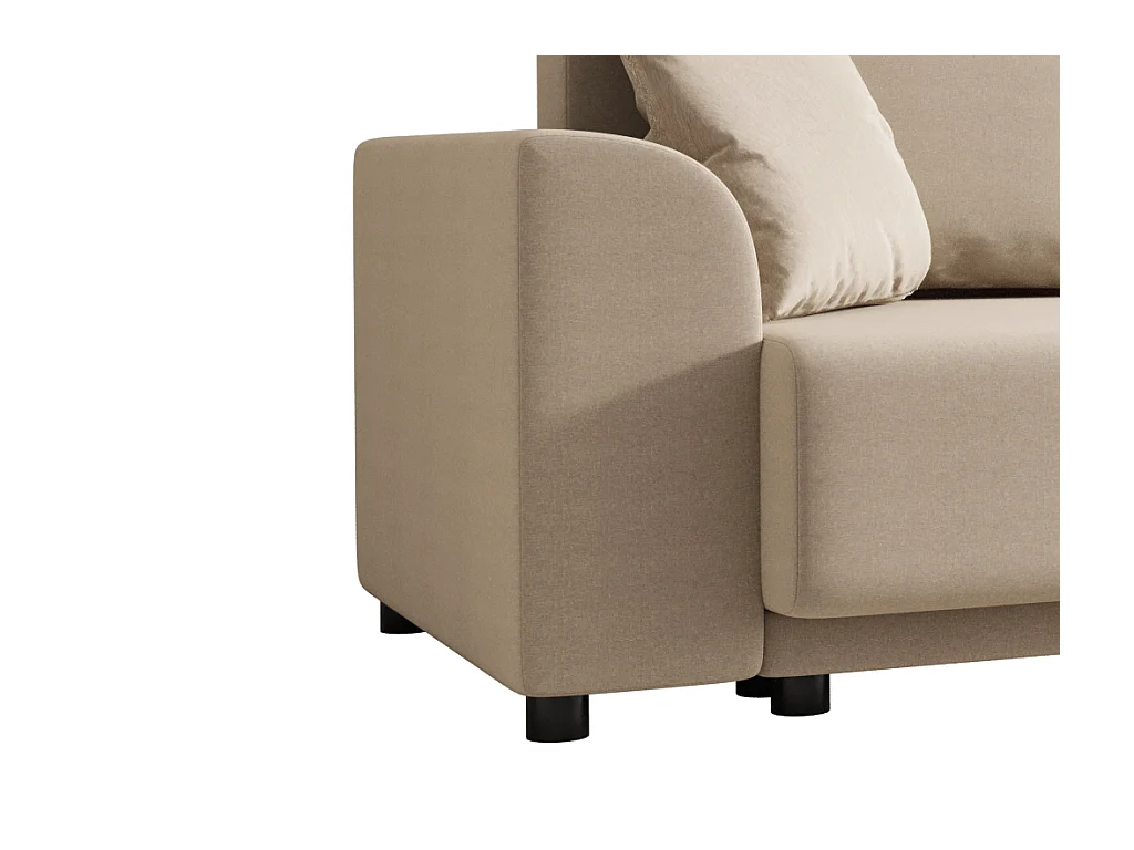 Divano letto 3 posti in Tessuto Beige - NESSARO