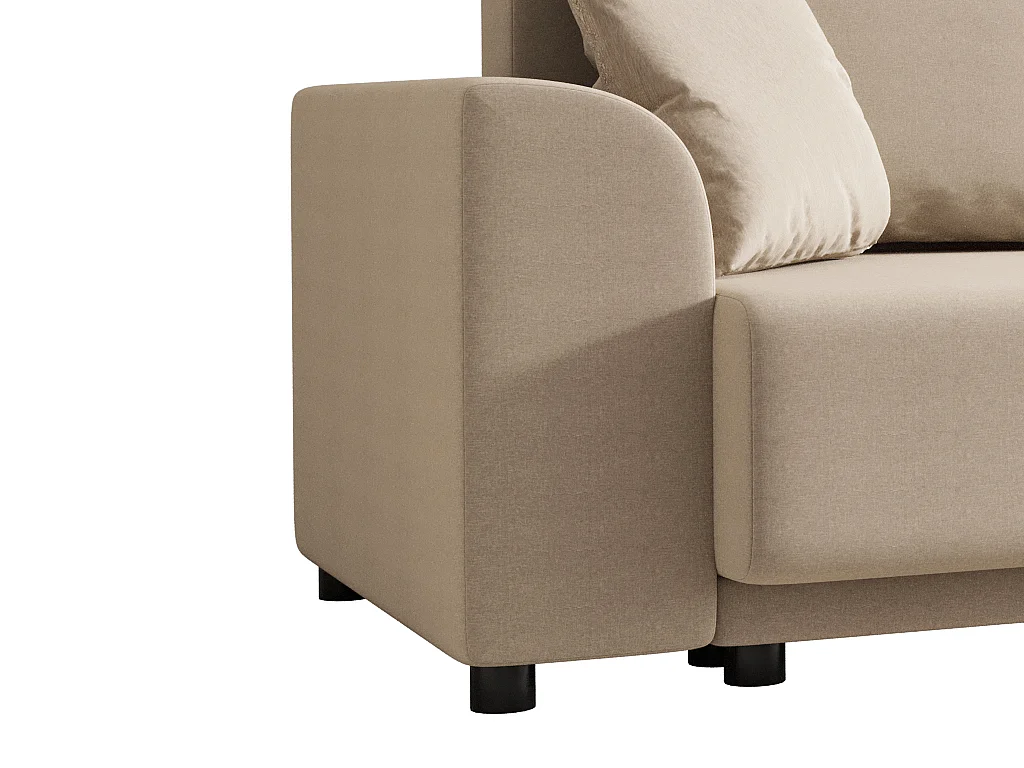 Divano letto 3 posti in Tessuto Beige - NESSARO