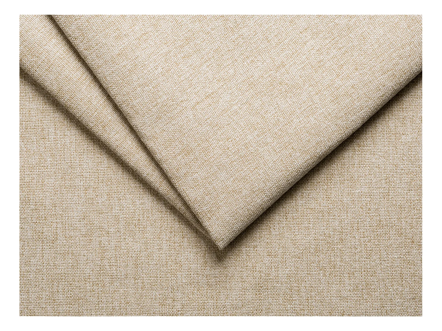 Brede hoekslaapbank van beige stof NESSARO