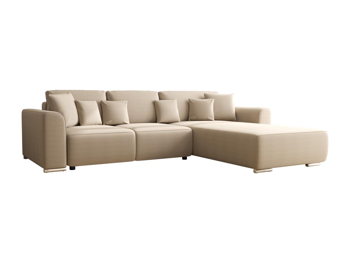 Ecksofa mit Schlaffunktion - Ecke wechselbar - Stoff - Beige - MELTANA günstig online kaufen