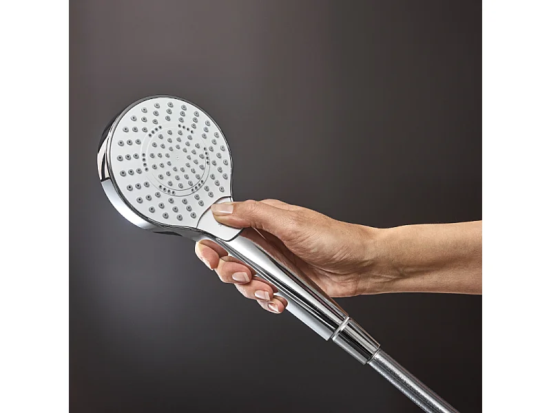 HANSGROHE Douchette 3 jets Croma Select S 130 EcoSmart 9l/min Blanc Chromé