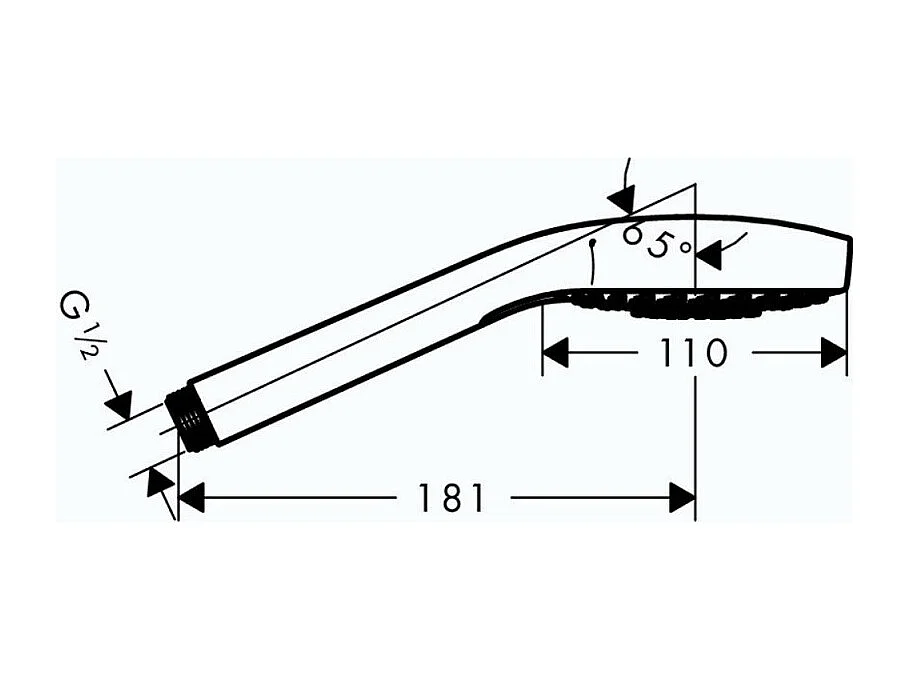 HANSGROHE Douchette 3 jets Croma Select S 130 EcoSmart 9l/min Blanc Chromé