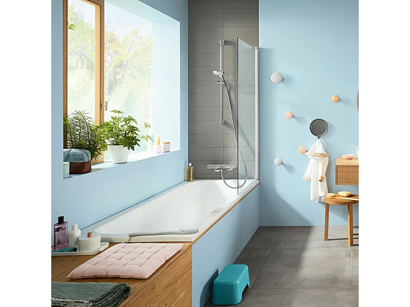 HANSGROHE Douchette 3 jets Croma Select S 130 EcoSmart 9l/min Blanc Chromé