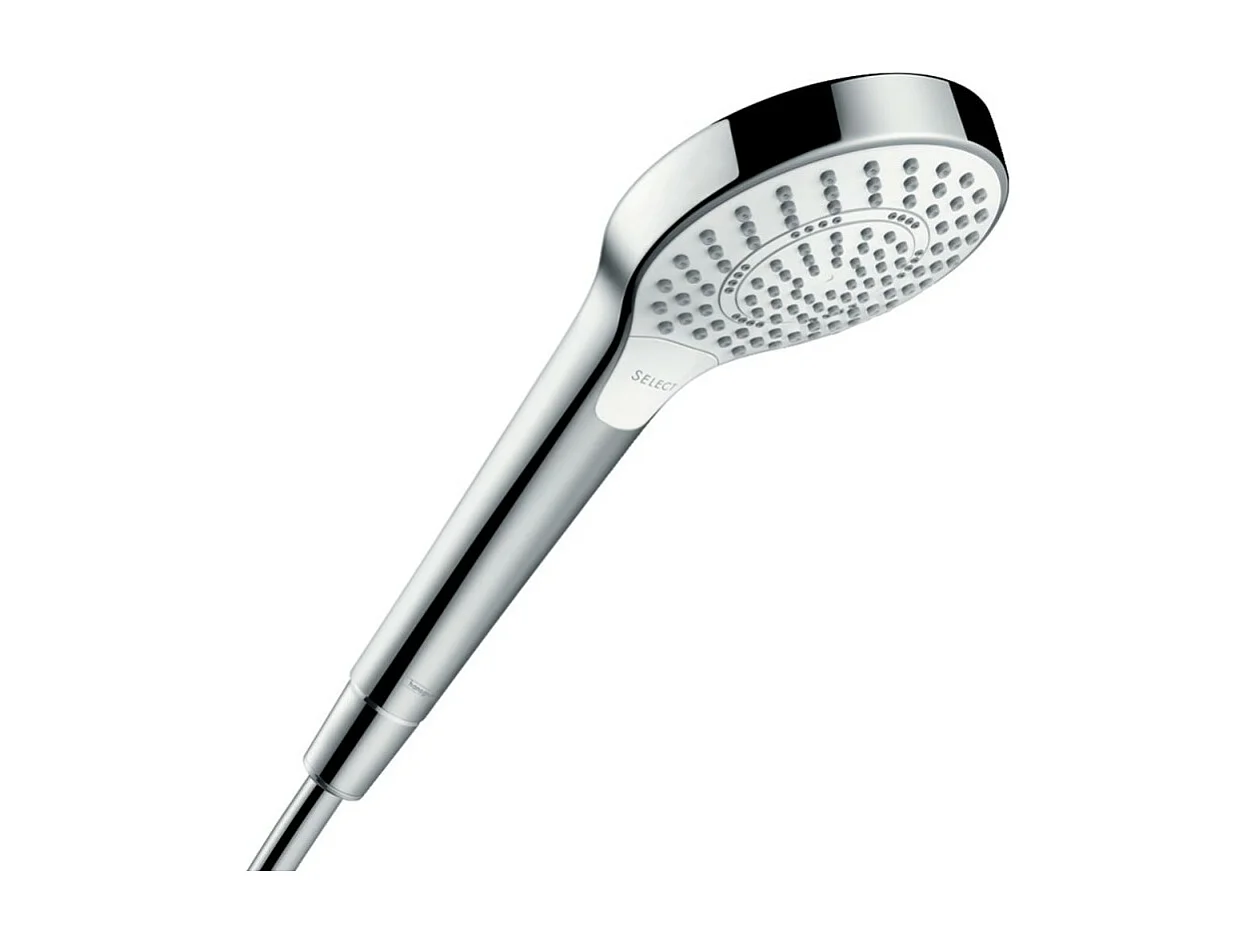 HANSGROHE Douchette 3 jets Croma Select S 130 EcoSmart 9l/min Blanc Chromé