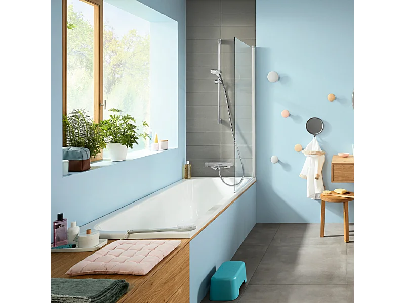 HANSGROHE Douchette 3 jets Croma Select S 130 EcoSmart 9l/min Blanc Chromé