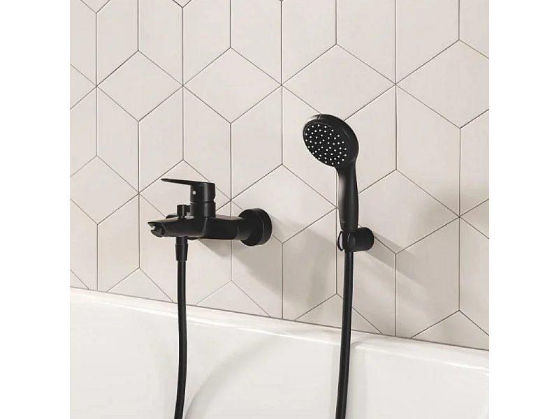 Support mural pour douchette GROHE Vitalio noir mat