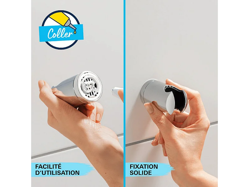 Support mural pour douchette GROHE Vitalio noir mat