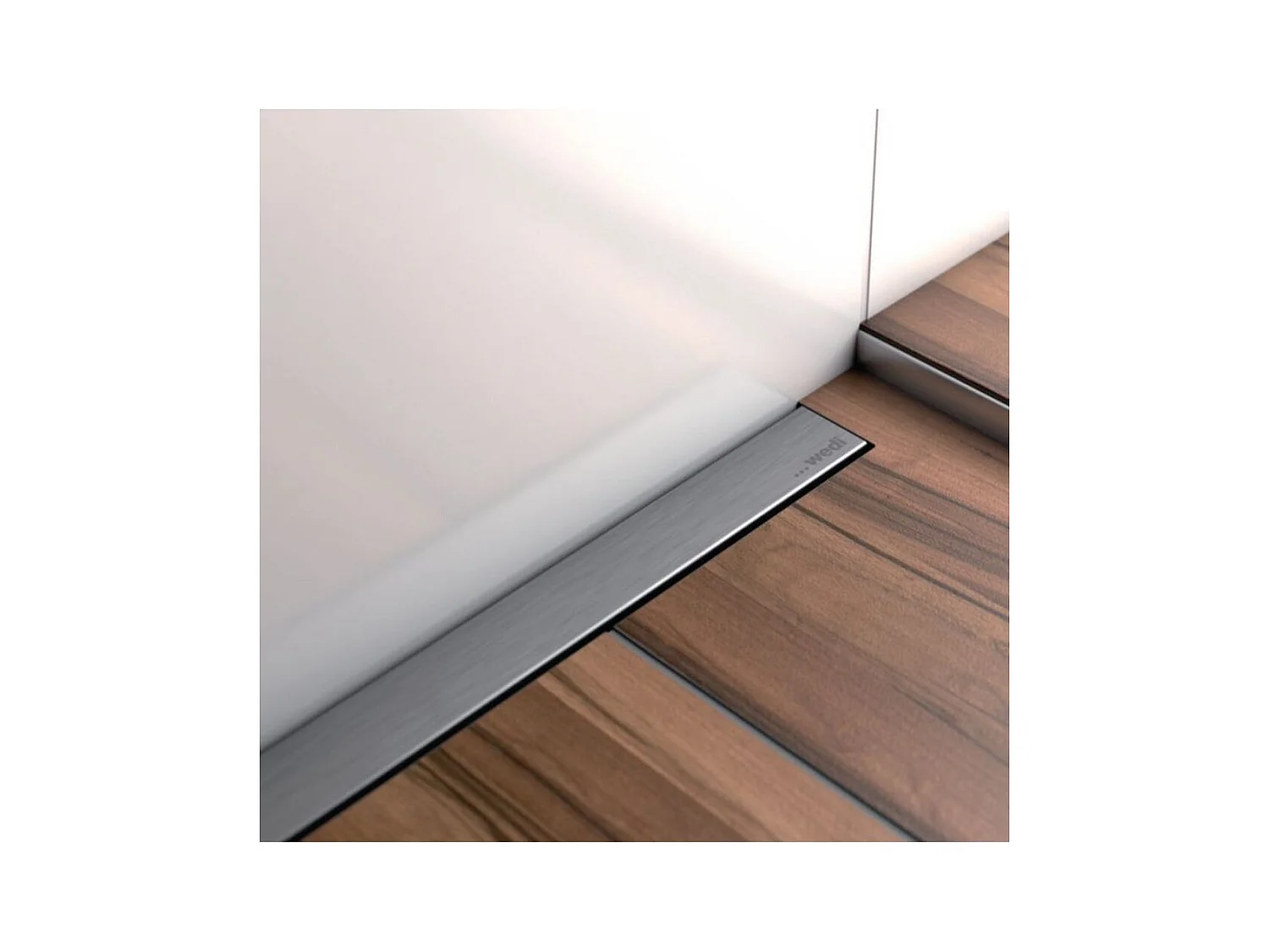 WEDI Barrette de finition à carreler pour évacuation linéaire 80 cm inox brossé Fundo