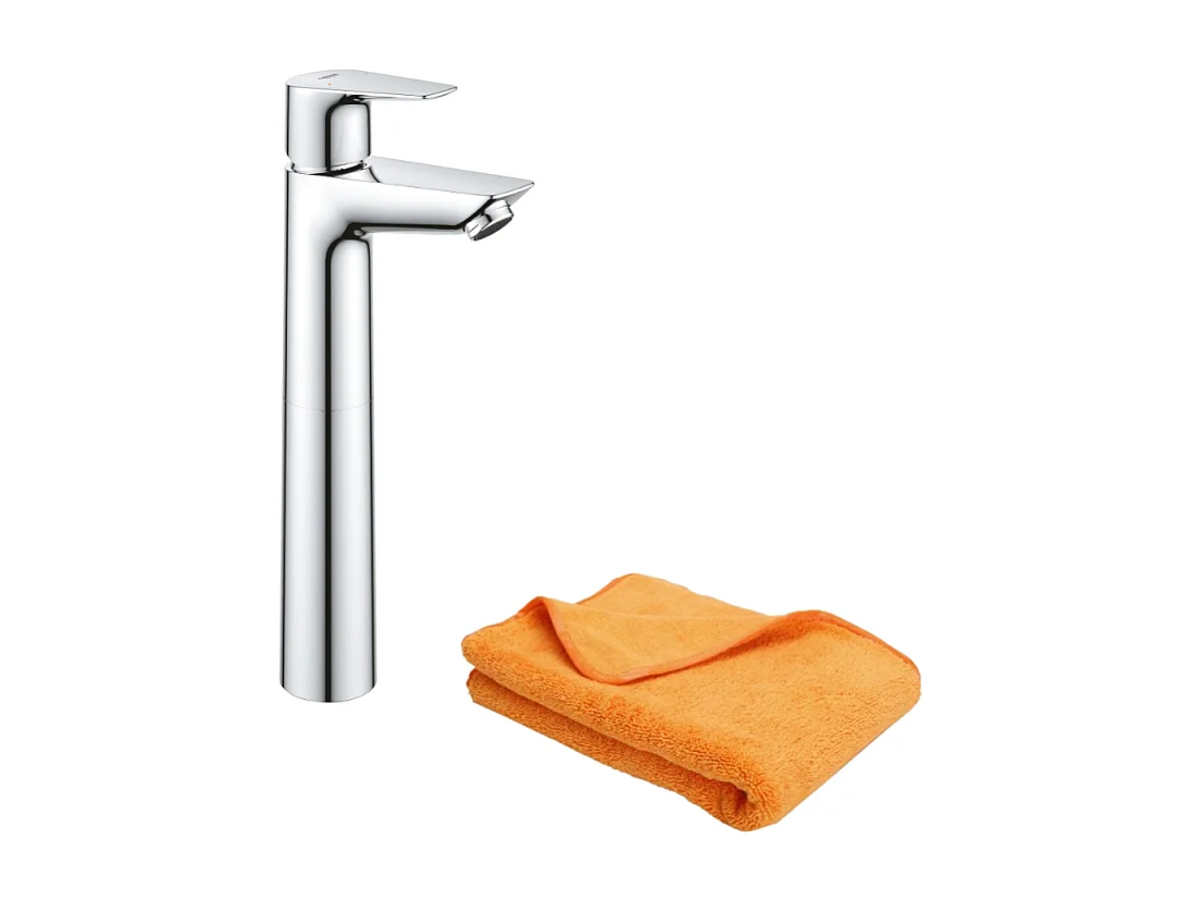 Mitigeur vasque GROHE Quickfix StartEdge avec bonde taille XL + microfibre