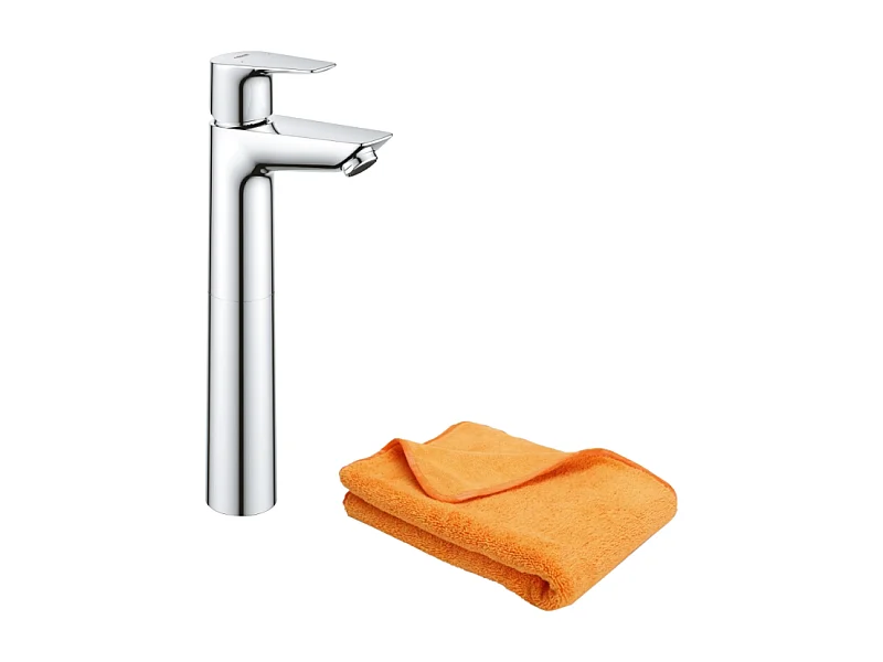 Mitigeur vasque GROHE Quickfix StartEdge avec bonde taille XL + microfibre