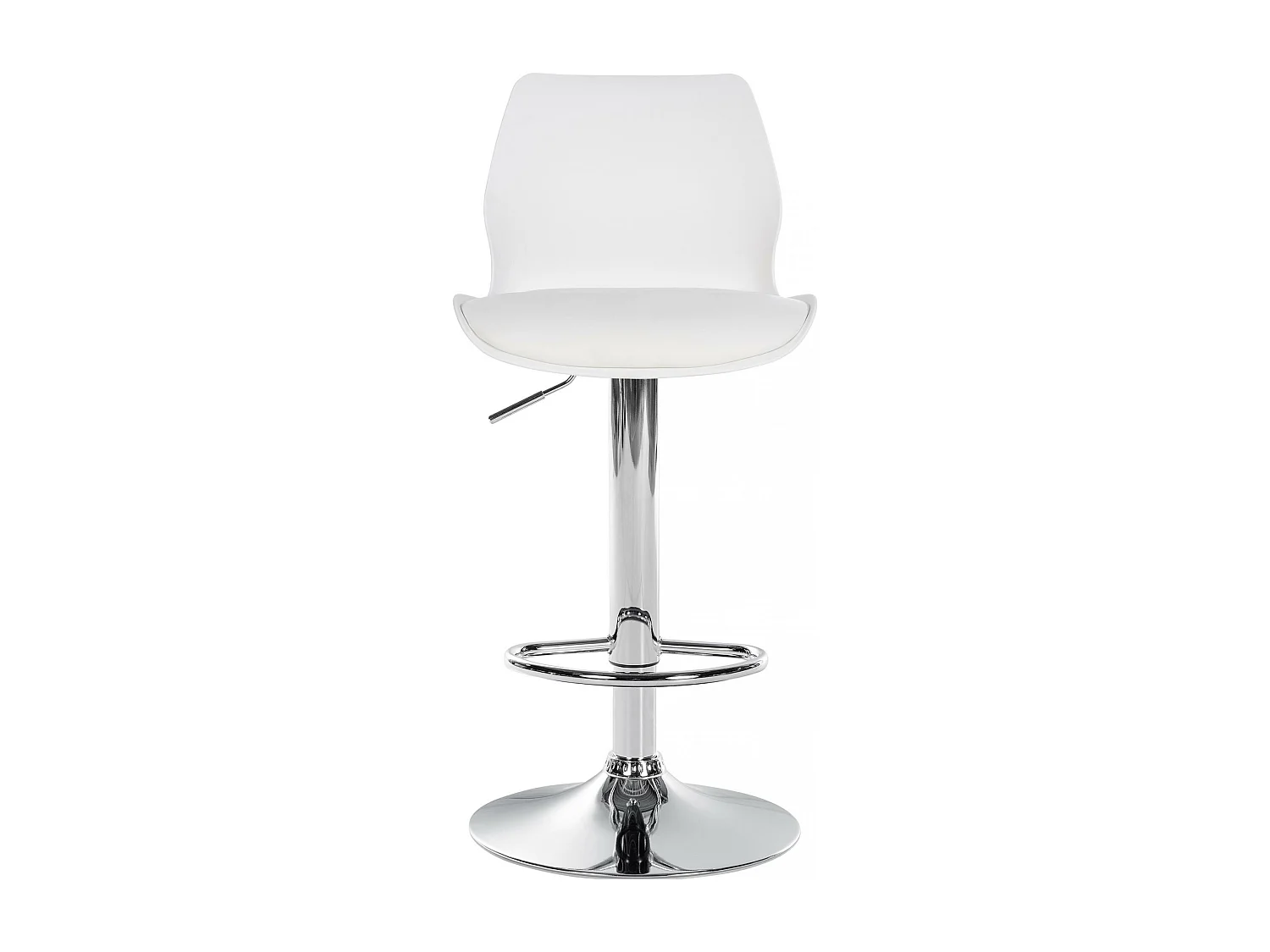 Lot de 2  Tabouret de bar - Plastique - Blanc - Gilbert