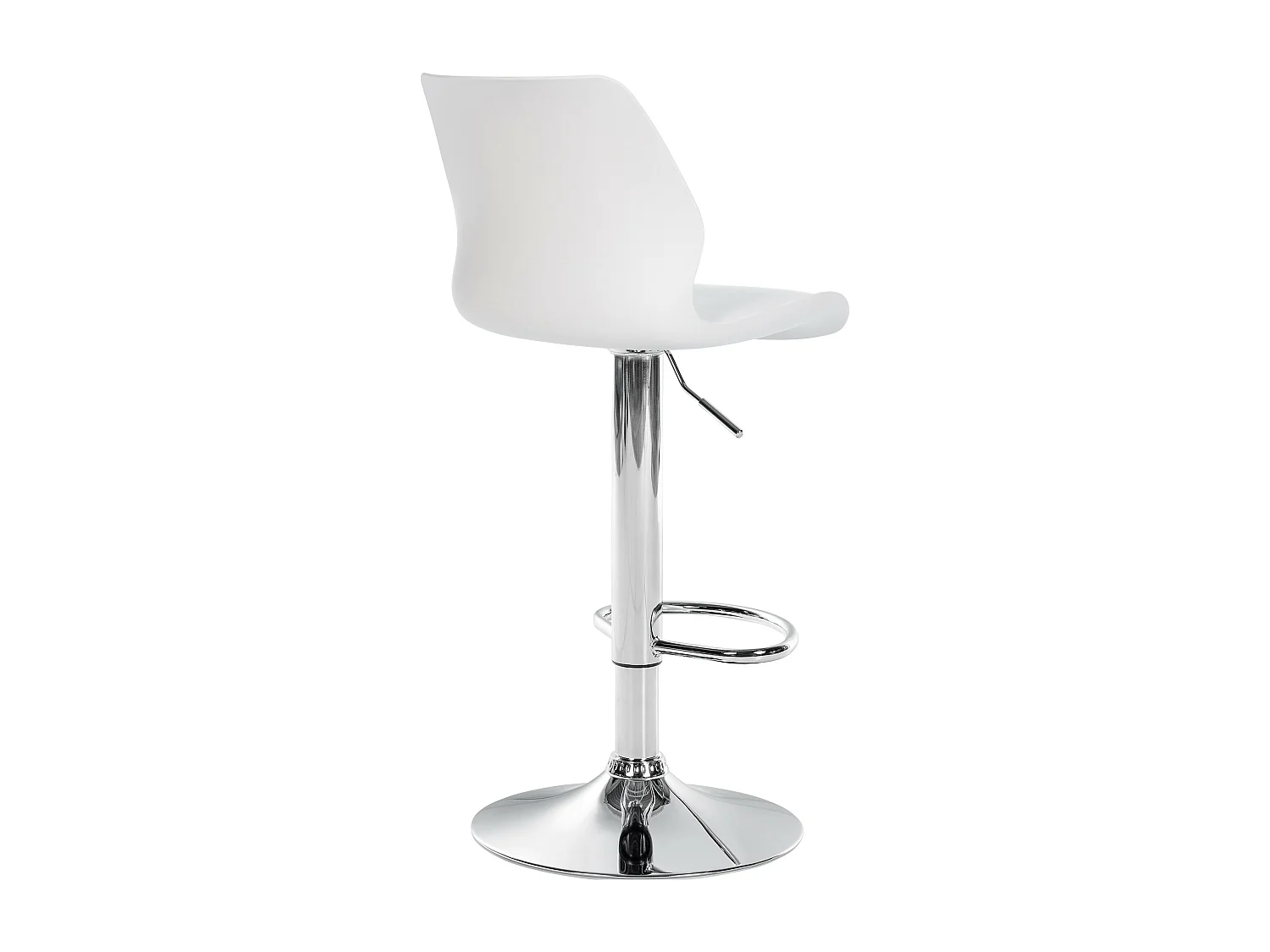 Lot de 2  Tabouret de bar - Plastique - Blanc - Gilbert