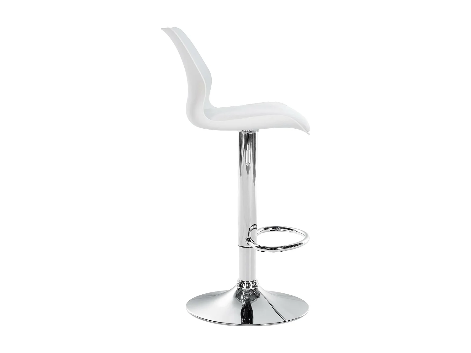 Lot de 2  Tabouret de bar - Plastique - Blanc - Gilbert