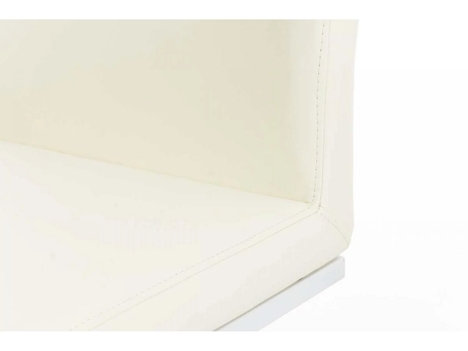 Lot de 2  Tabouret de bar - Similicuir & Blanc - Crème - Panama