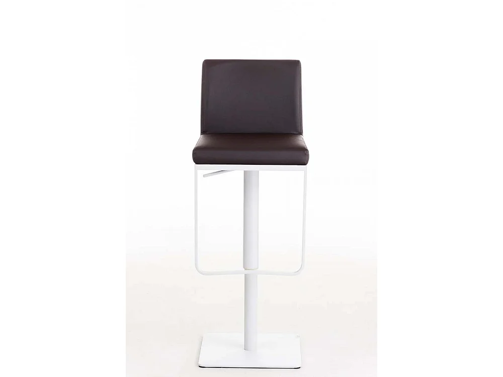 Lot de 2  Tabouret de bar - Similicuir & Blanc - Marron - Panama