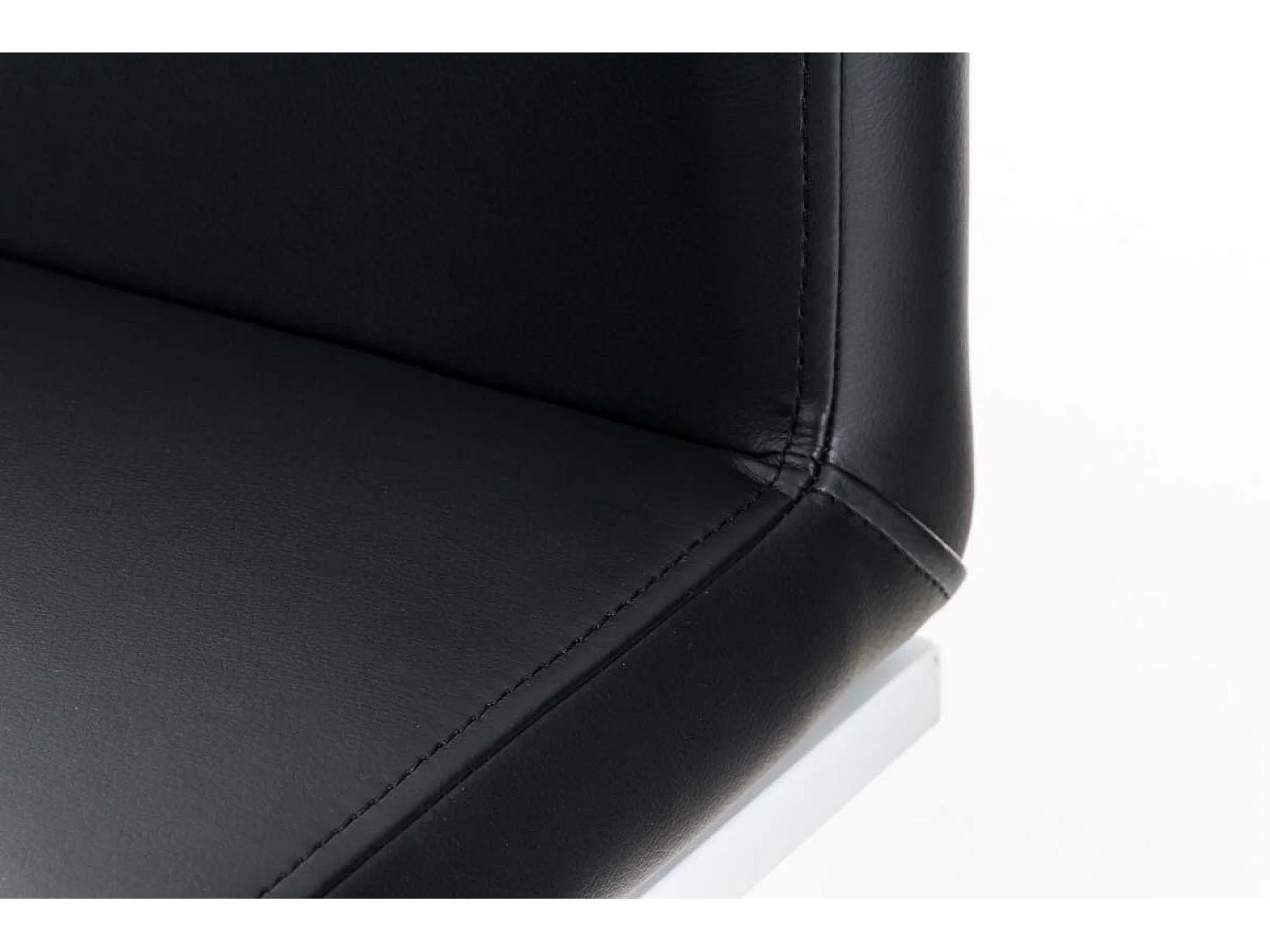 Tabouret de bar - Similicuir & Blanc - Noir - Panama