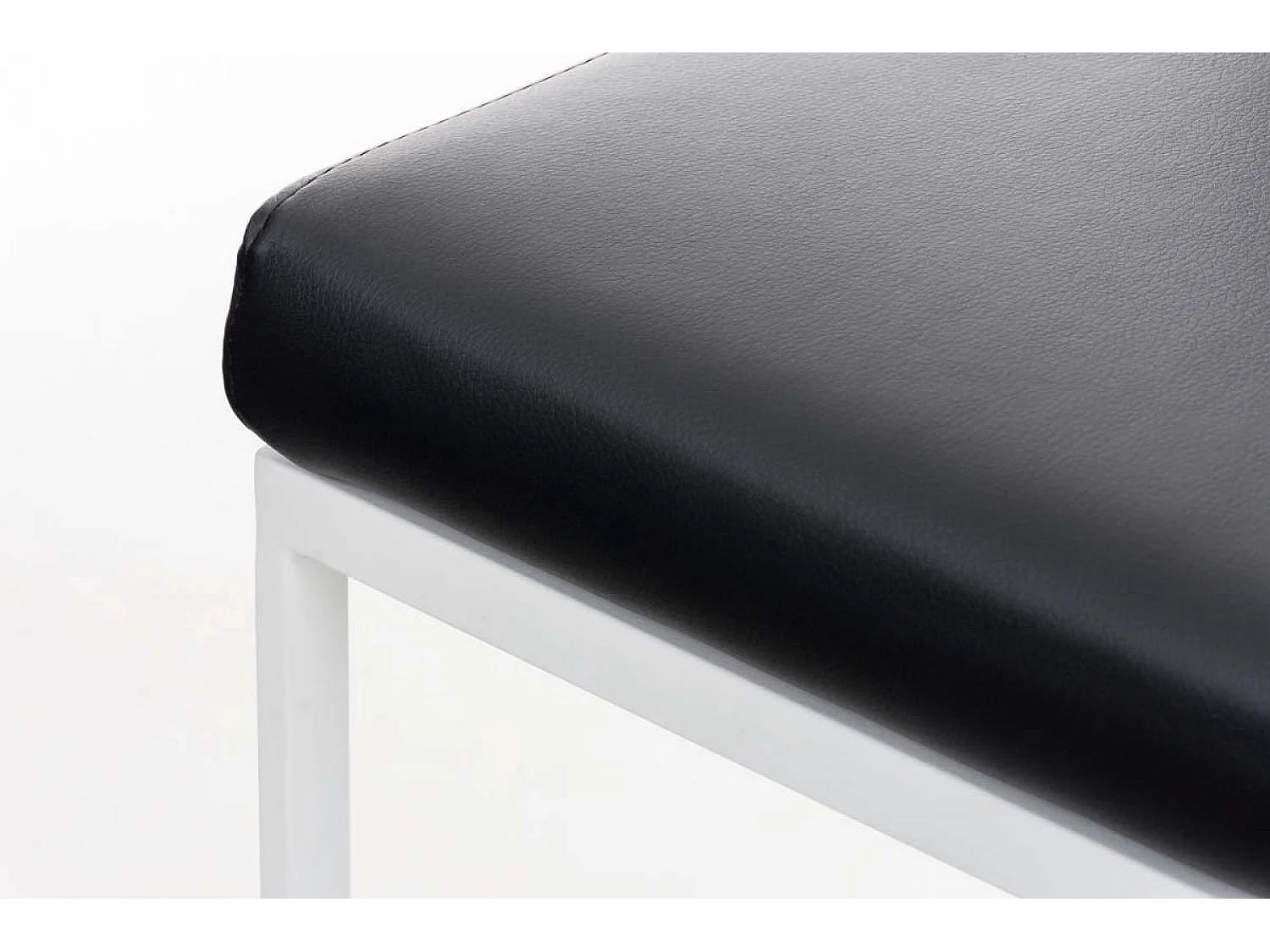 Tabouret de bar - Similicuir & Blanc - Noir - Panama