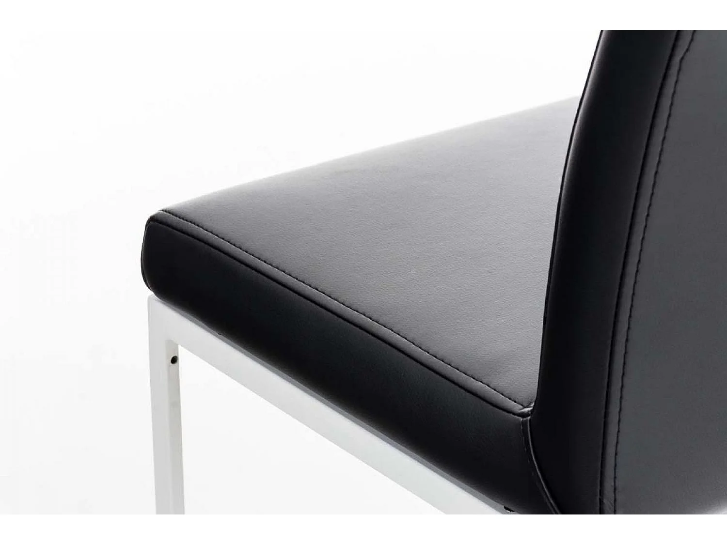Tabouret de bar - Similicuir & Blanc - Noir - Panama