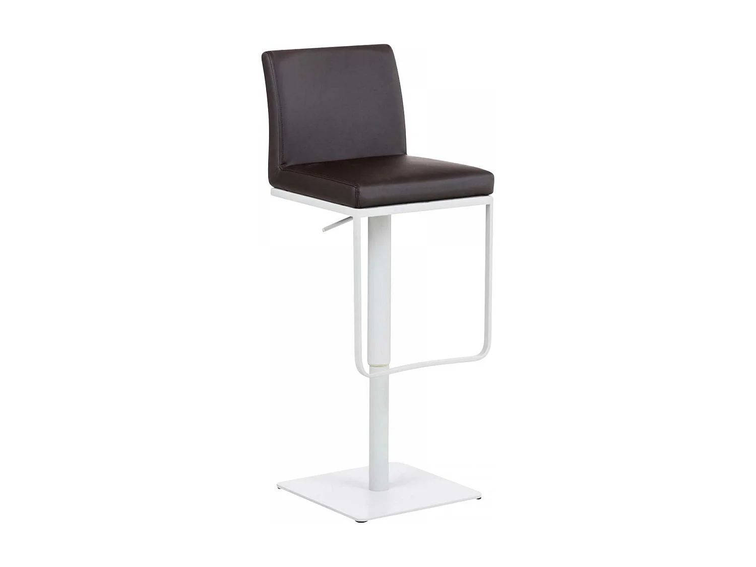 Tabouret de bar - Similicuir & Blanc - Marron - Panama