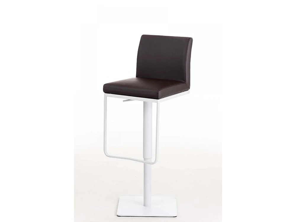 Tabouret de bar - Similicuir & Blanc - Marron - Panama