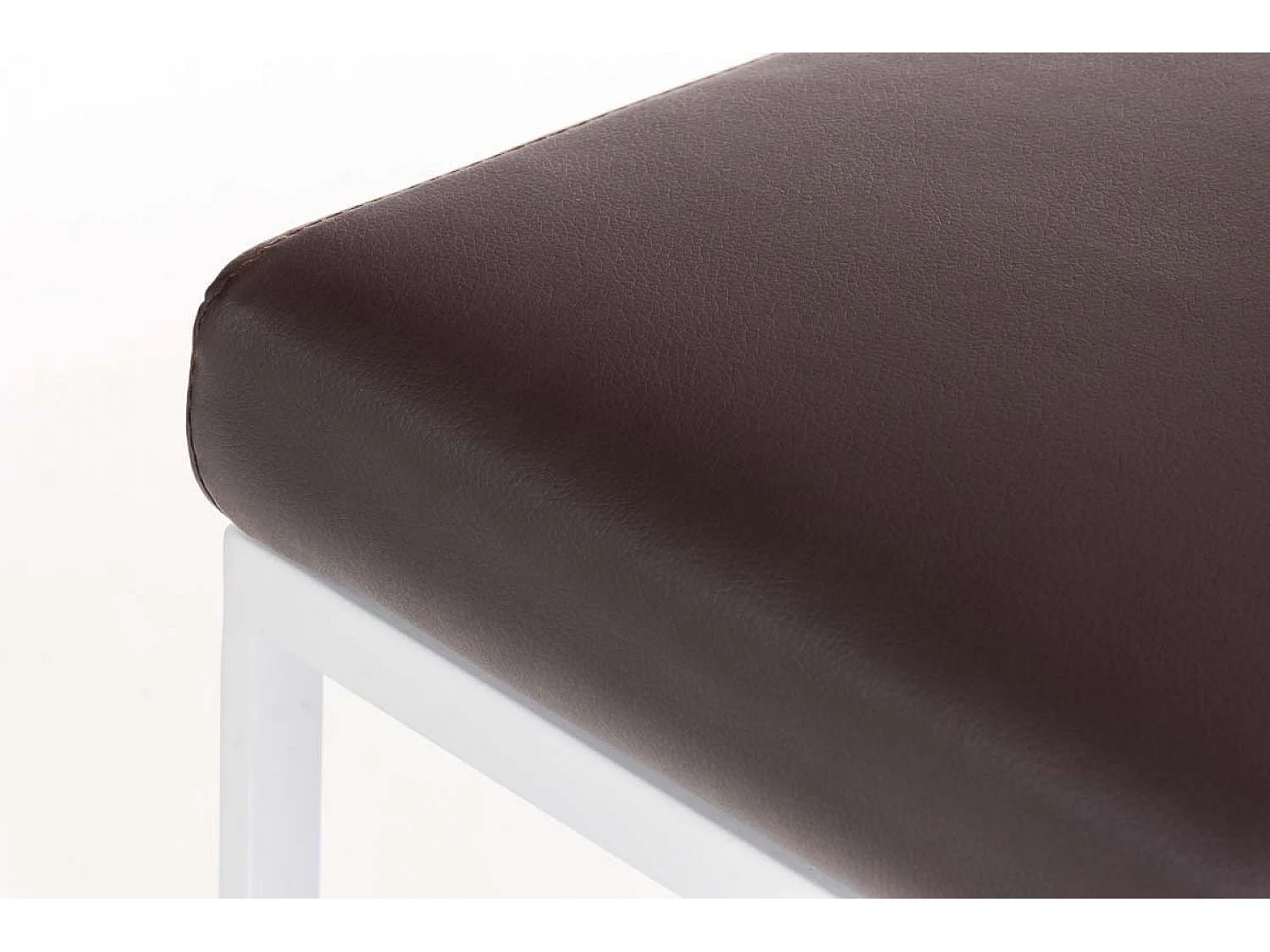 Tabouret de bar - Similicuir & Blanc - Marron - Panama