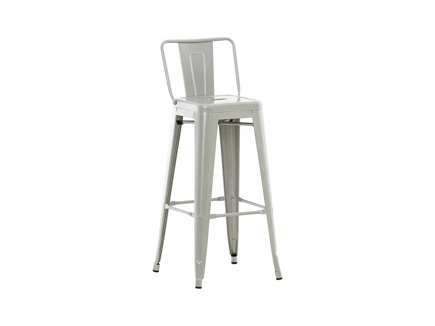 Tabouret de bar - Métal & Métal - Argent - Mason