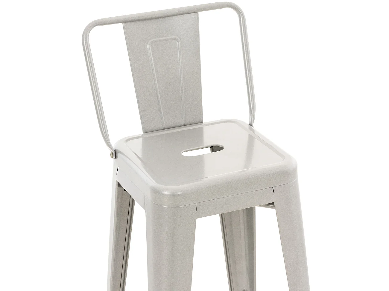 Tabouret de bar - Métal & Métal - Argent - Mason