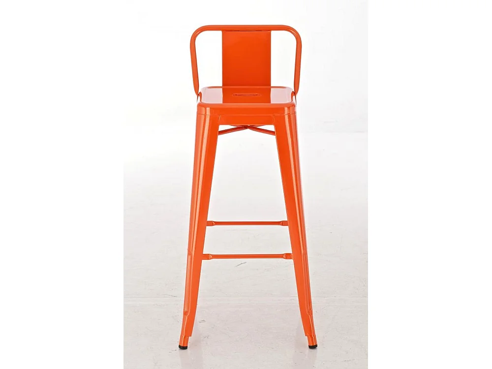 Lot de 2  Tabouret de bar - Métal & Métal - Orange - Mason