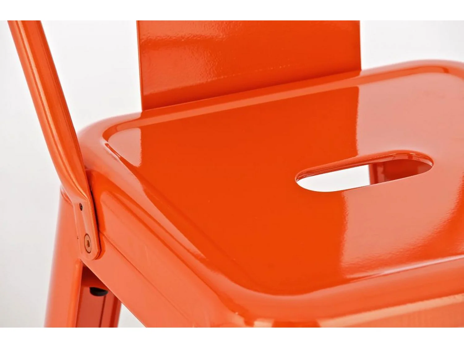 Lot de 2  Tabouret de bar - Métal & Métal - Orange - Mason