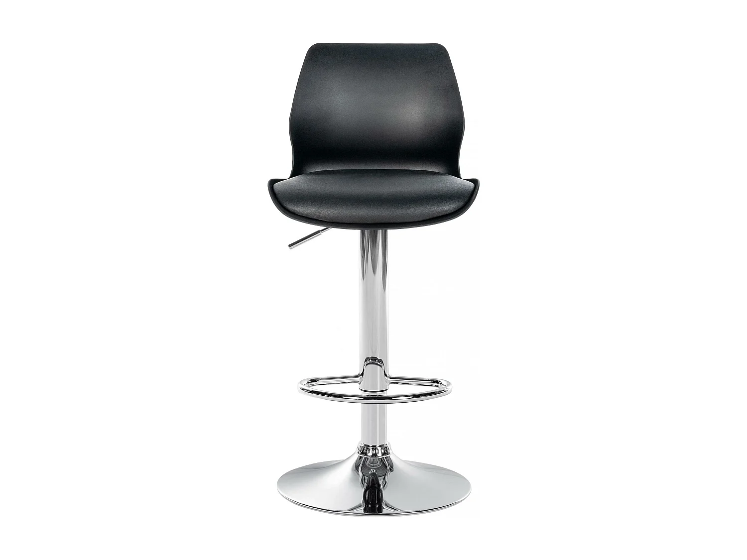 Lot de 2  Tabouret de bar - Plastique - Noir - Gilbert