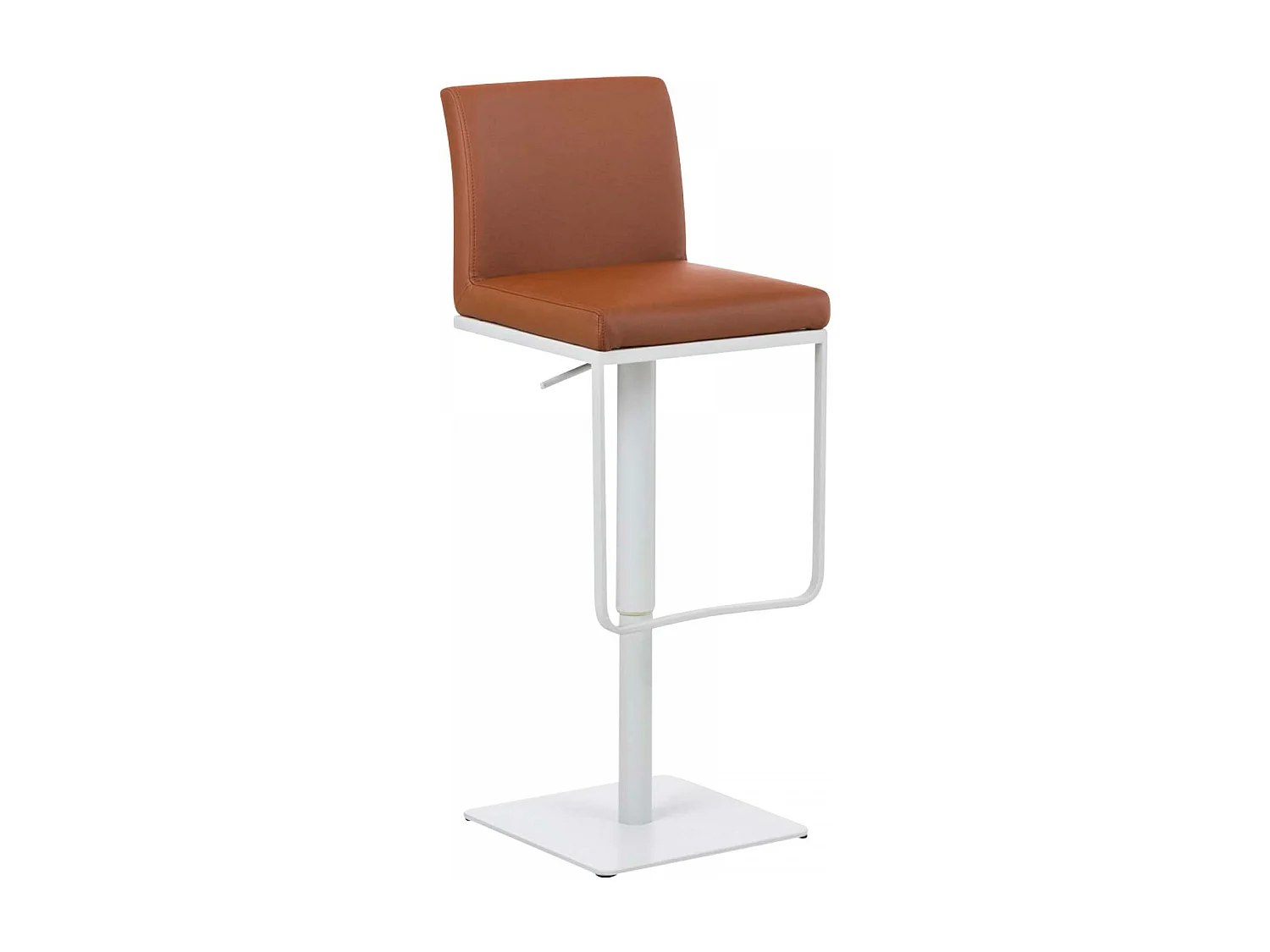 Tabouret de bar - Similicuir & Acier inoxydable - Marron clair - Panama