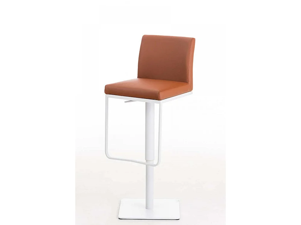 Tabouret de bar - Similicuir & Acier inoxydable - Marron clair - Panama