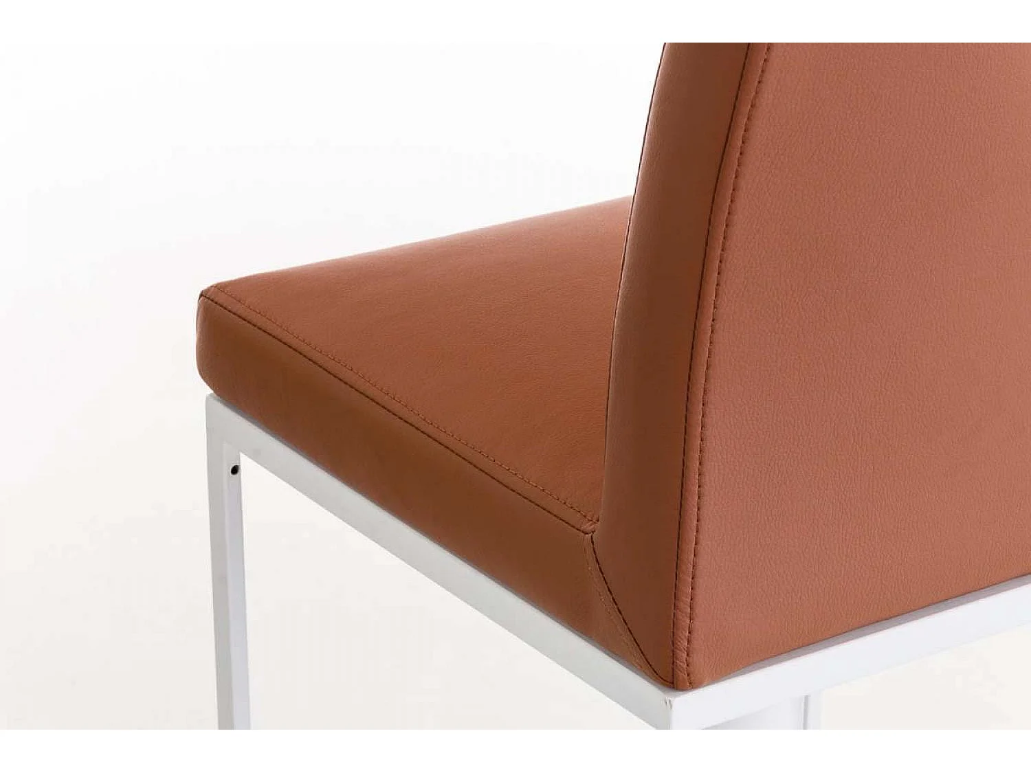 Tabouret de bar - Similicuir & Acier inoxydable - Marron clair - Panama