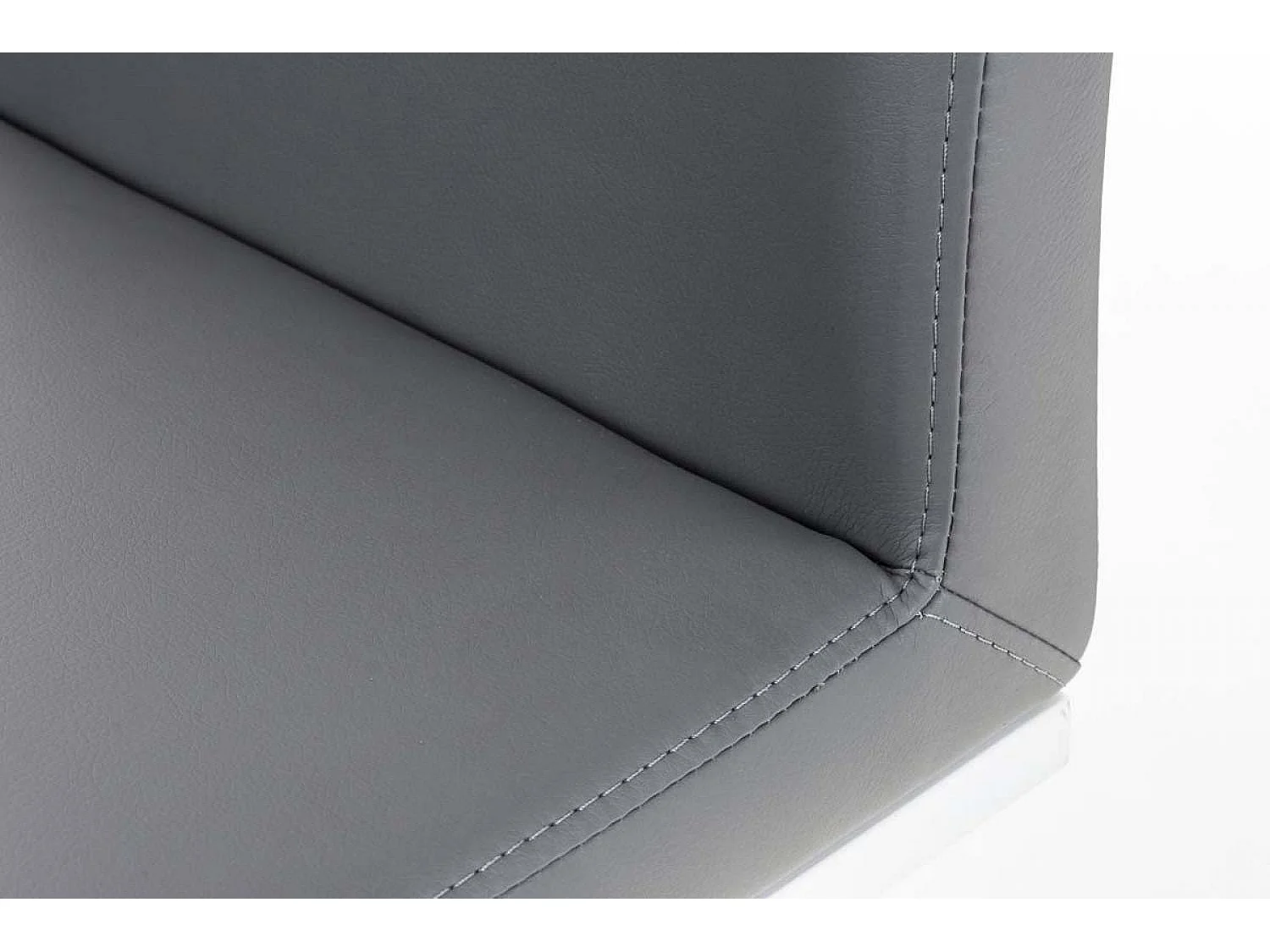 Tabouret de bar - Similicuir & Blanc - Gris - Panama