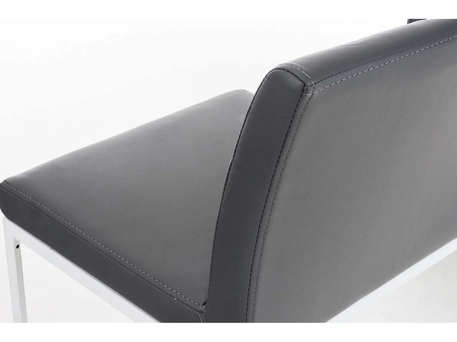 Tabouret de bar - Similicuir & Blanc - Gris - Panama