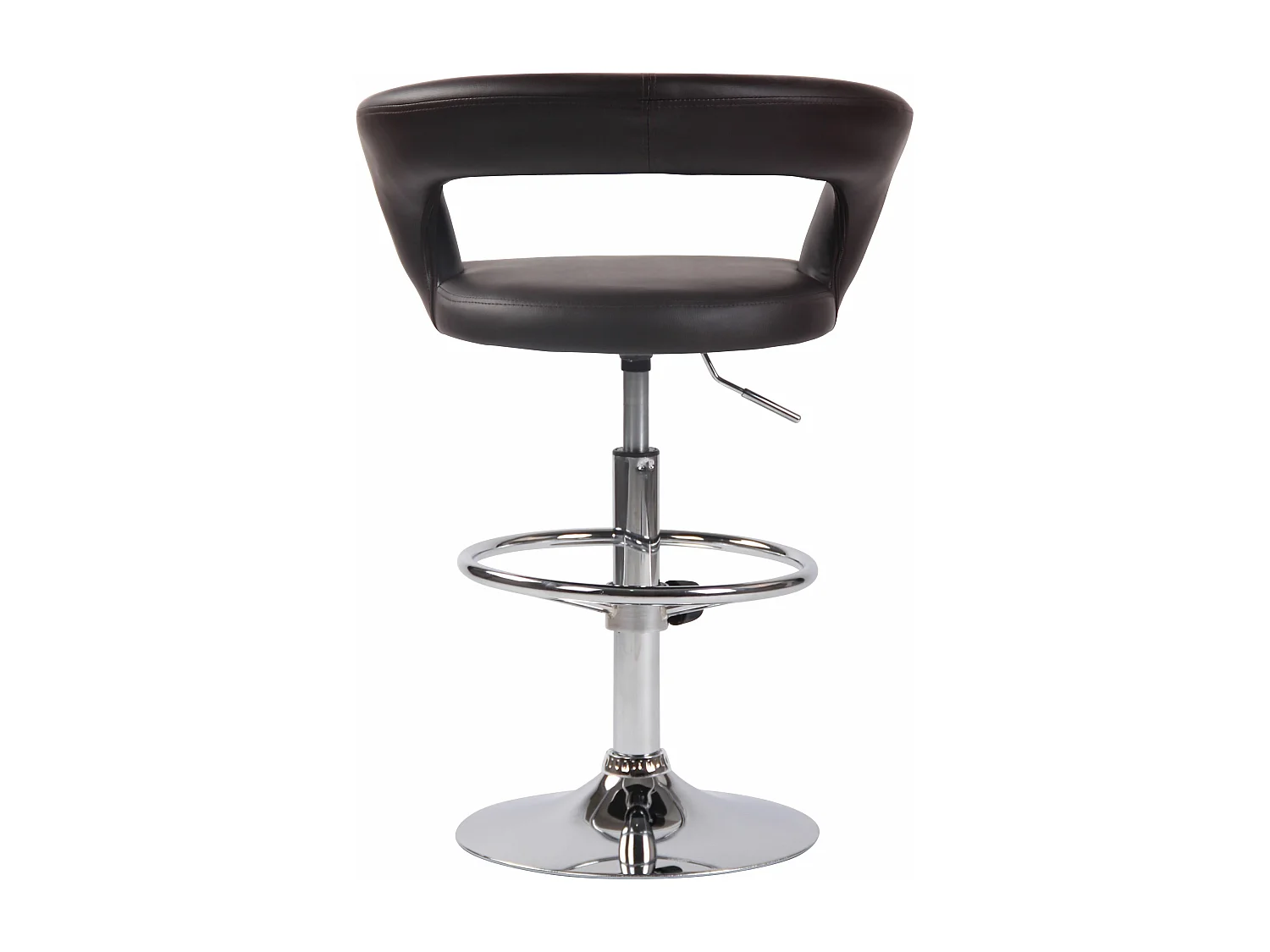 Lot de 2  Tabouret de bar - Similicuir - Marron - Jaen