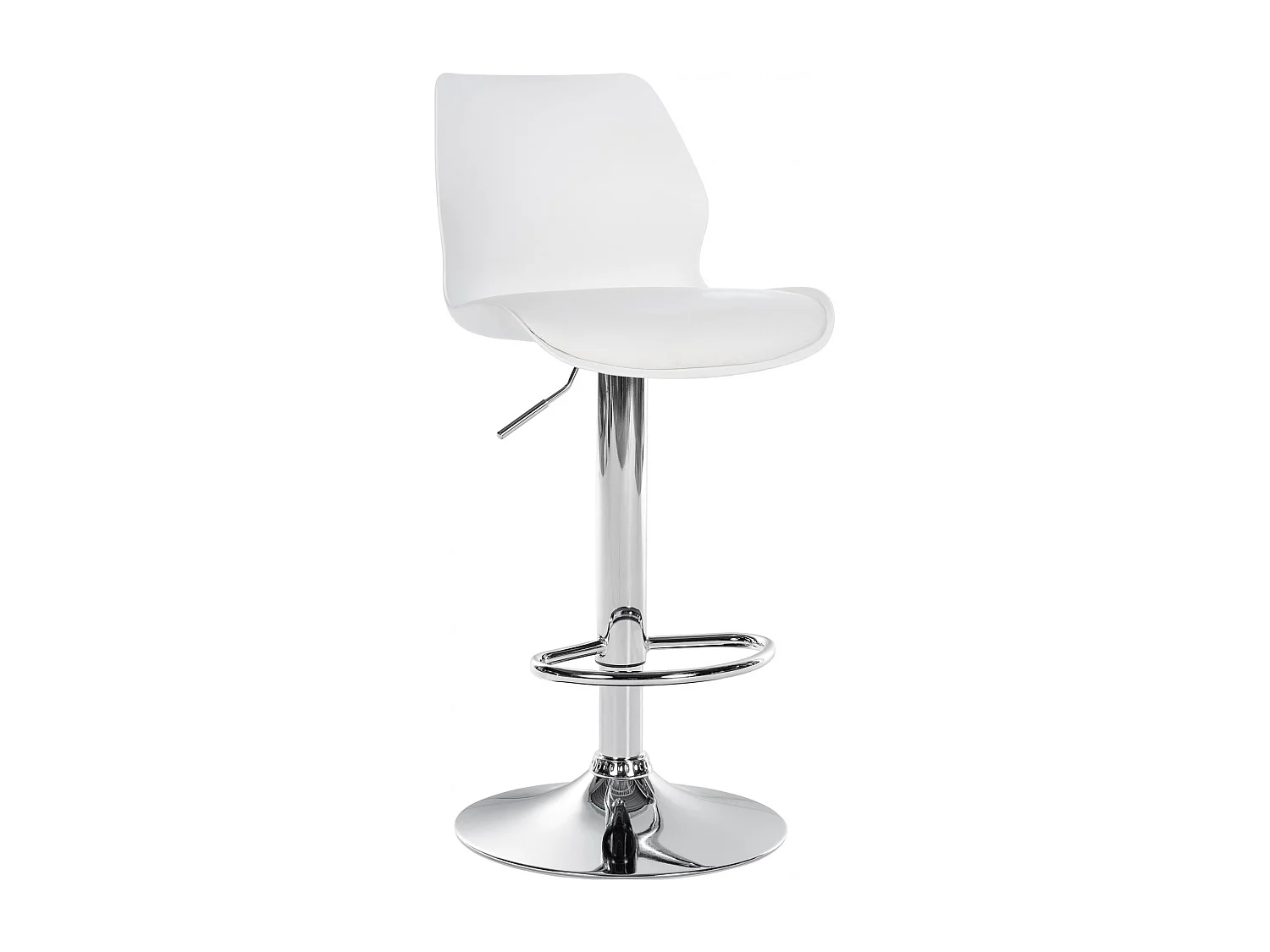 Tabouret de bar - Plastique - Blanc - Gilbert