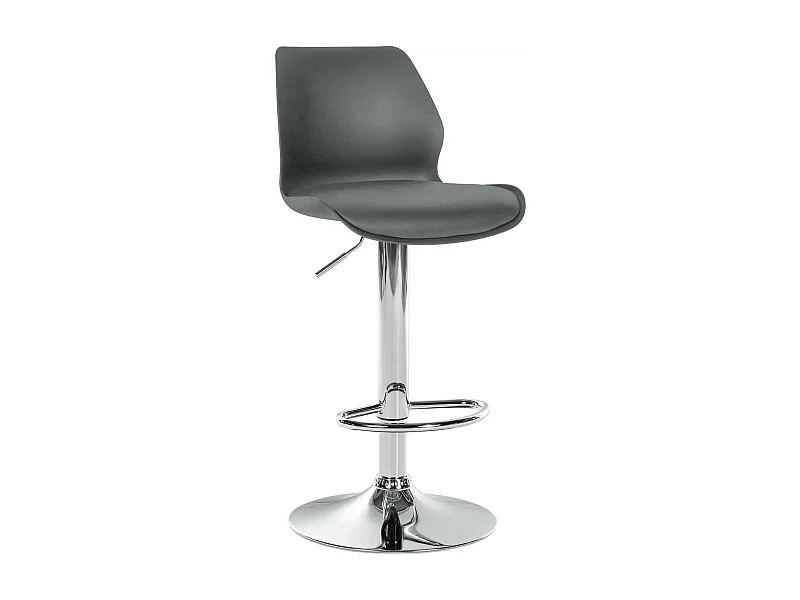 Tabouret de bar - Plastique - Gris - Gilbert