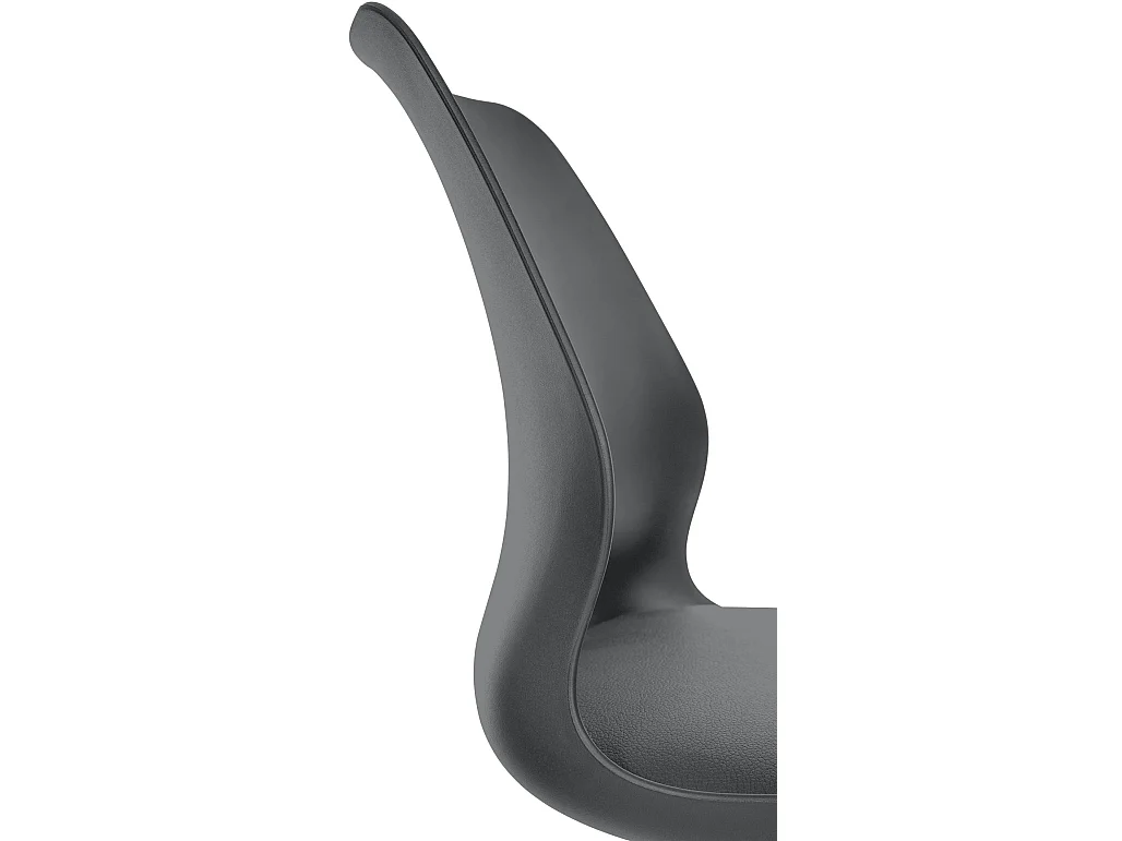 Tabouret de bar - Plastique - Gris - Gilbert