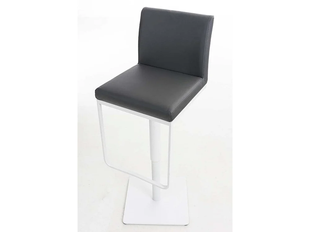 Lot de 2  Tabouret de bar - Similicuir & Blanc - Gris - Panama